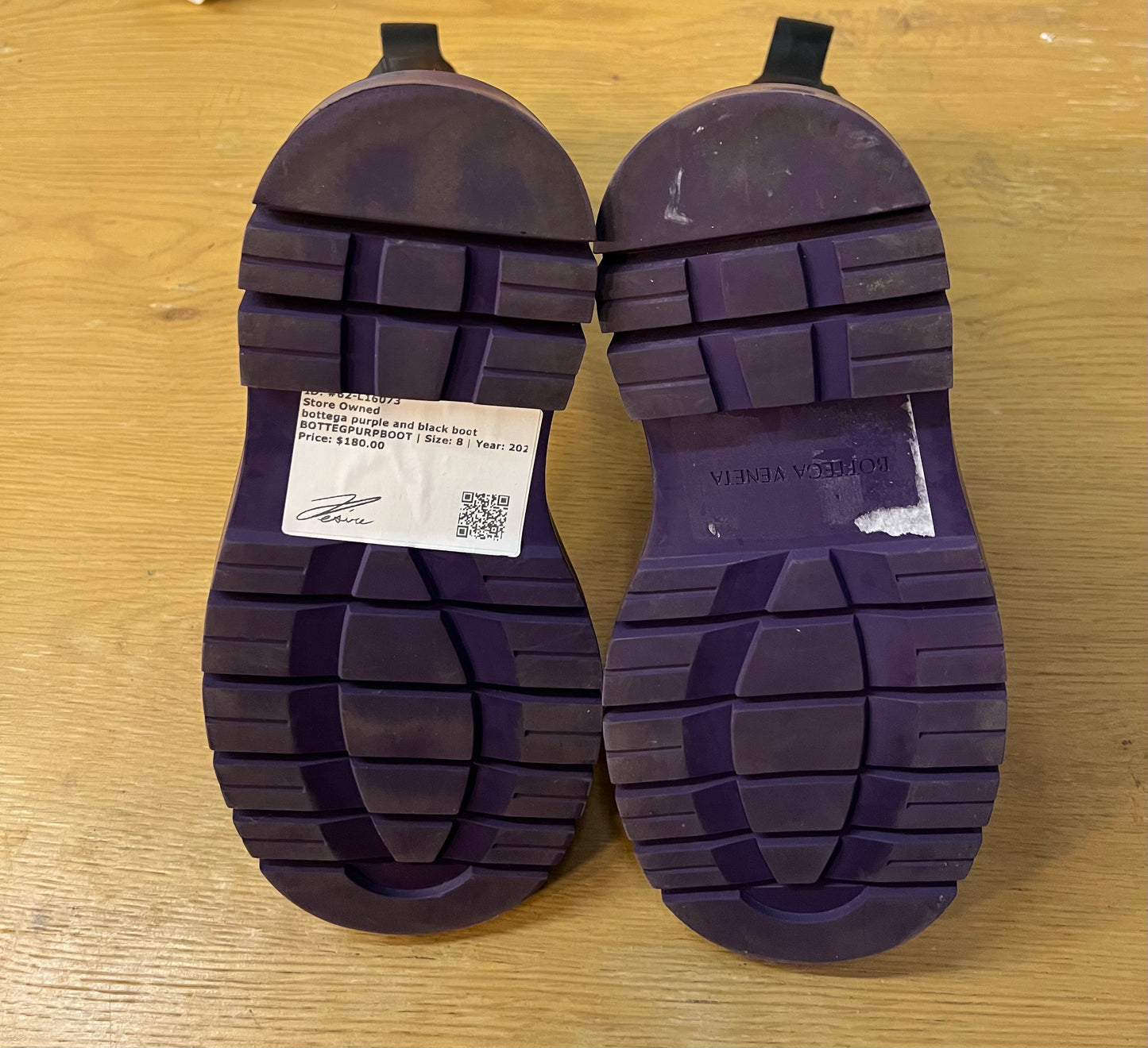 bottega purple and black boot Used Sz 8 NB