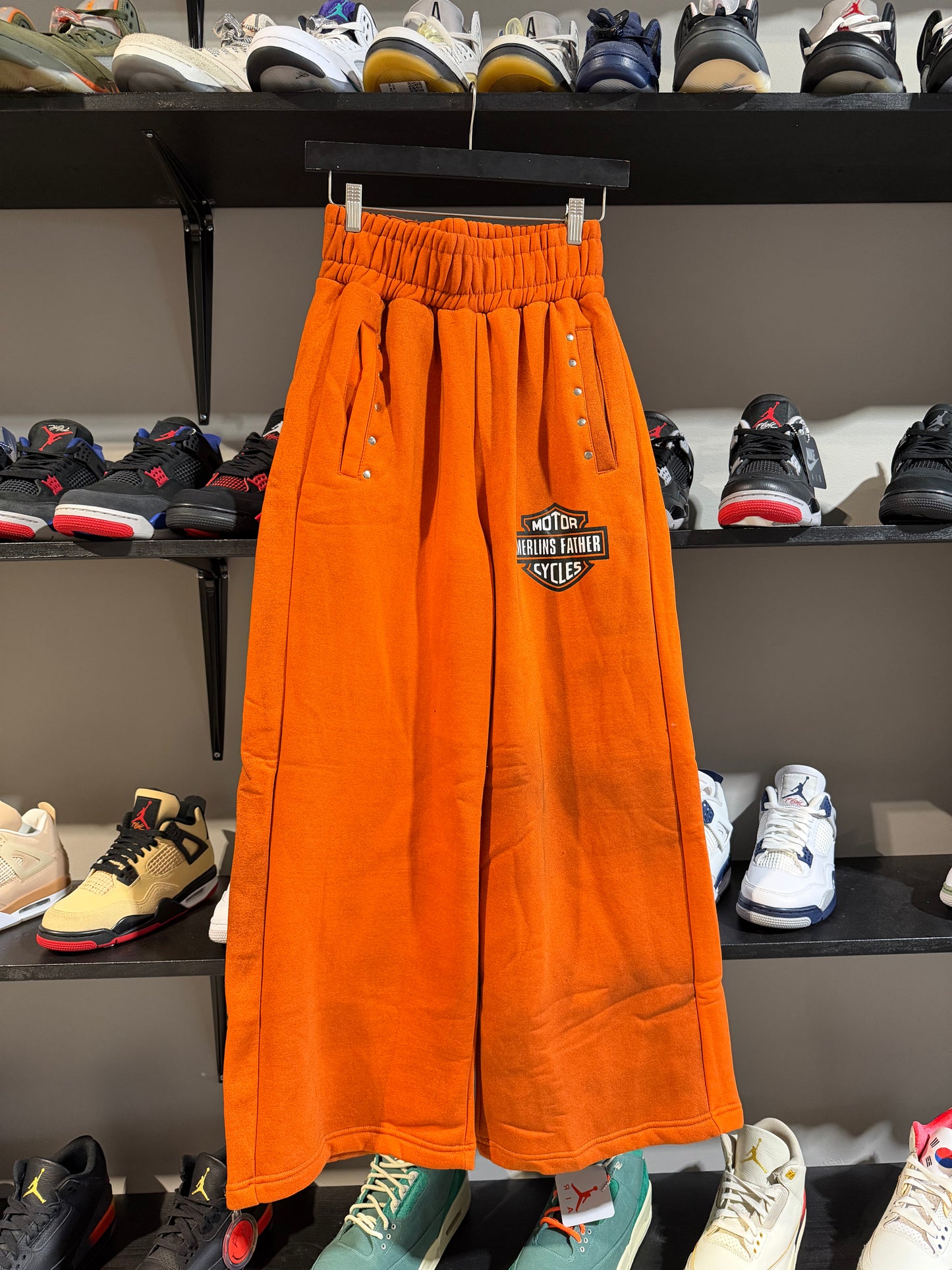 MERLINS FATHER ORANGE HARLEY SWEATS