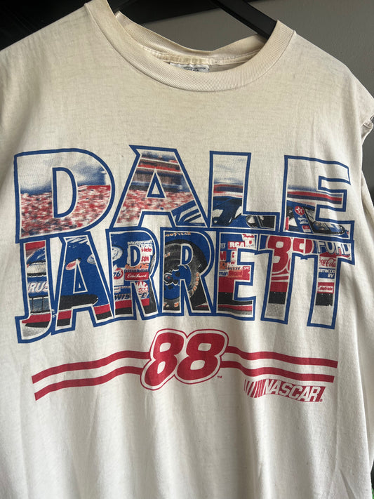 vintage dale Jarrett white cutoff