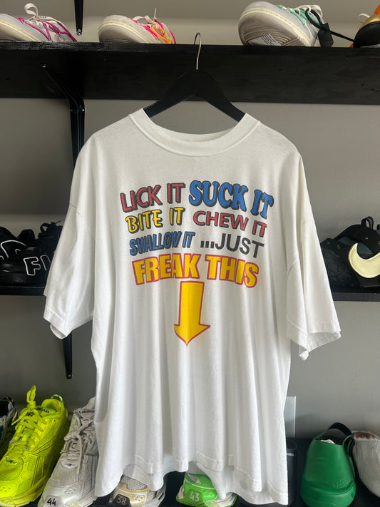 vintage freaknic suck it tee