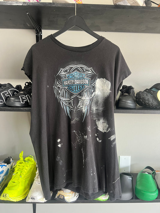 vintage Harley Davidson golden isle cutoff tee