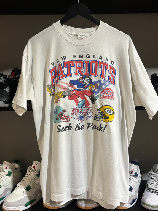 Vintage Patriots Sack The Pack Tee