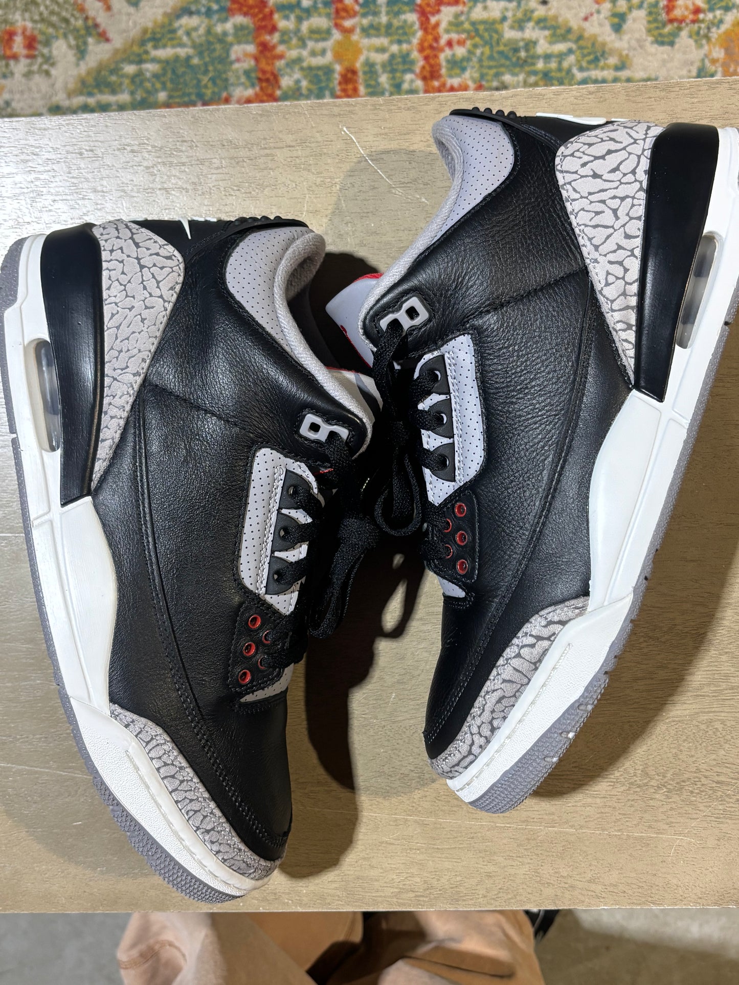 Jordan 3 black cement Used Sz 9.5