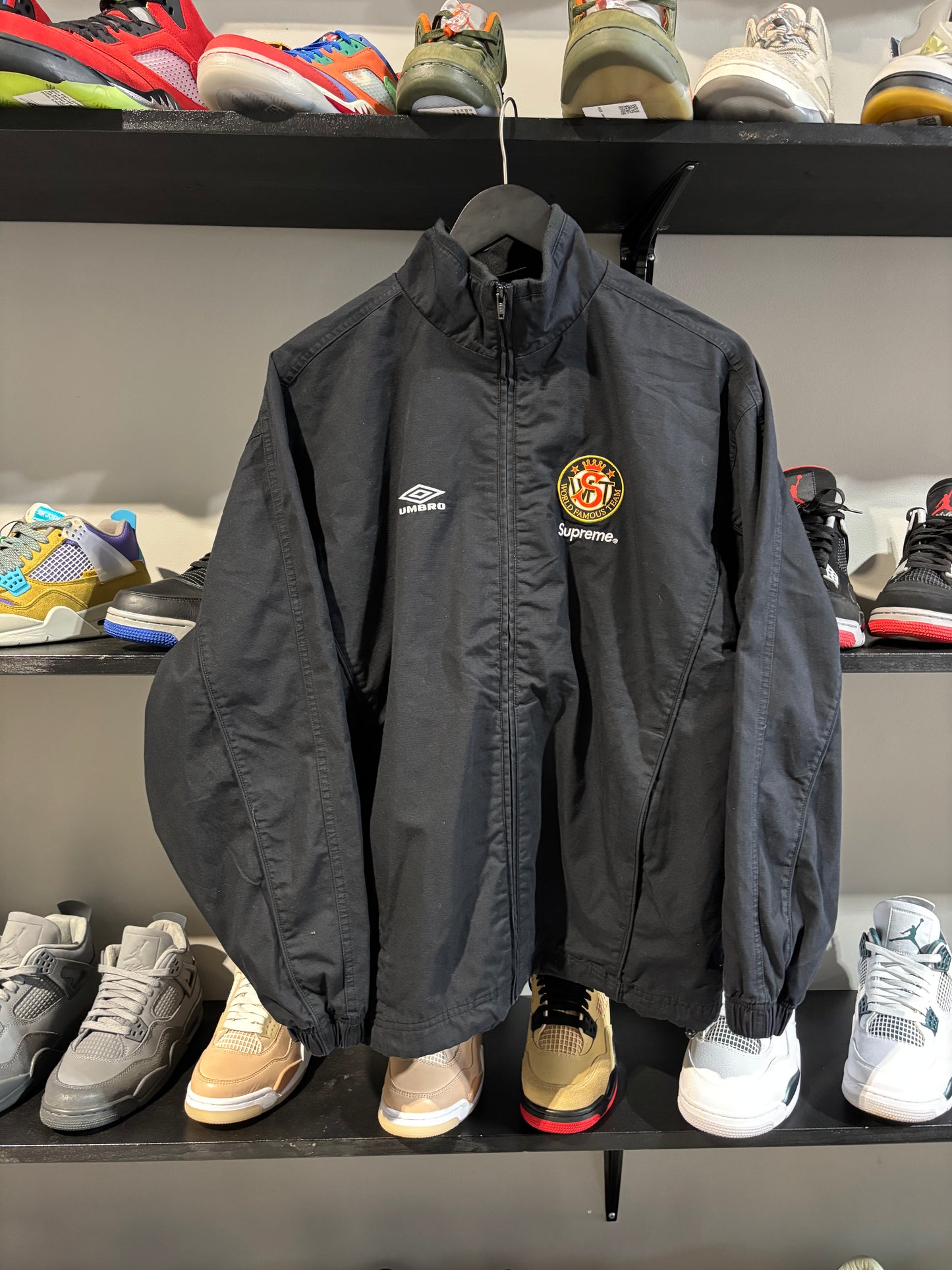 Supreme x Umbro Black Zipup Track Jacket