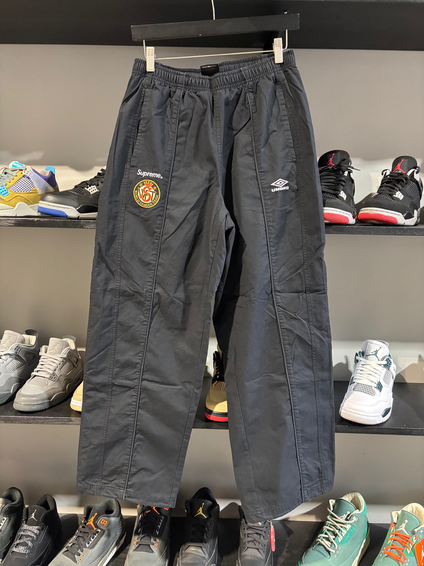SUPREME X UMBRO BLACK TRACK PANT