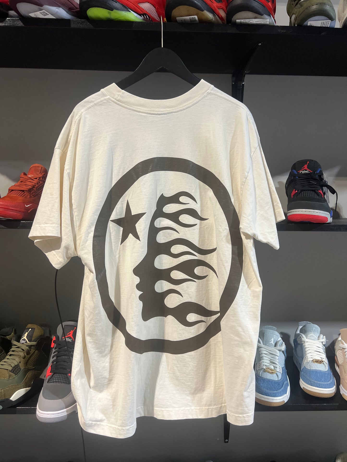 Hellstar Classic Logo Cream/Brown Tee
