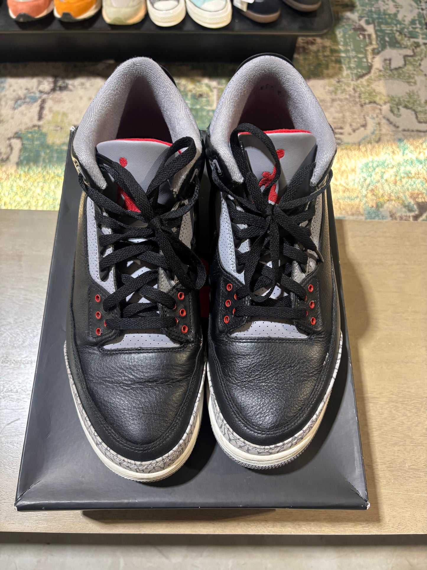 Jordan 3 Black Cement Used Sz 13