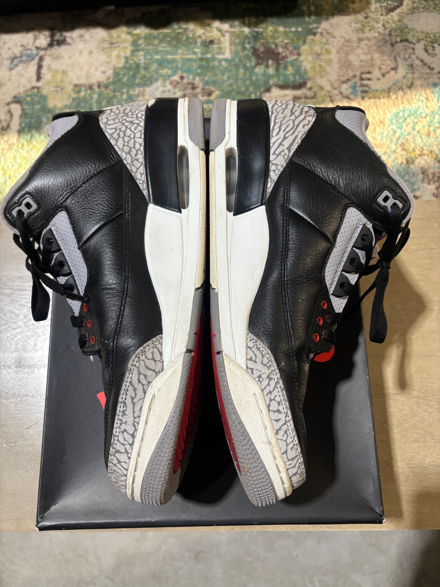 Jordan 3 Black Cement Used Sz 13
