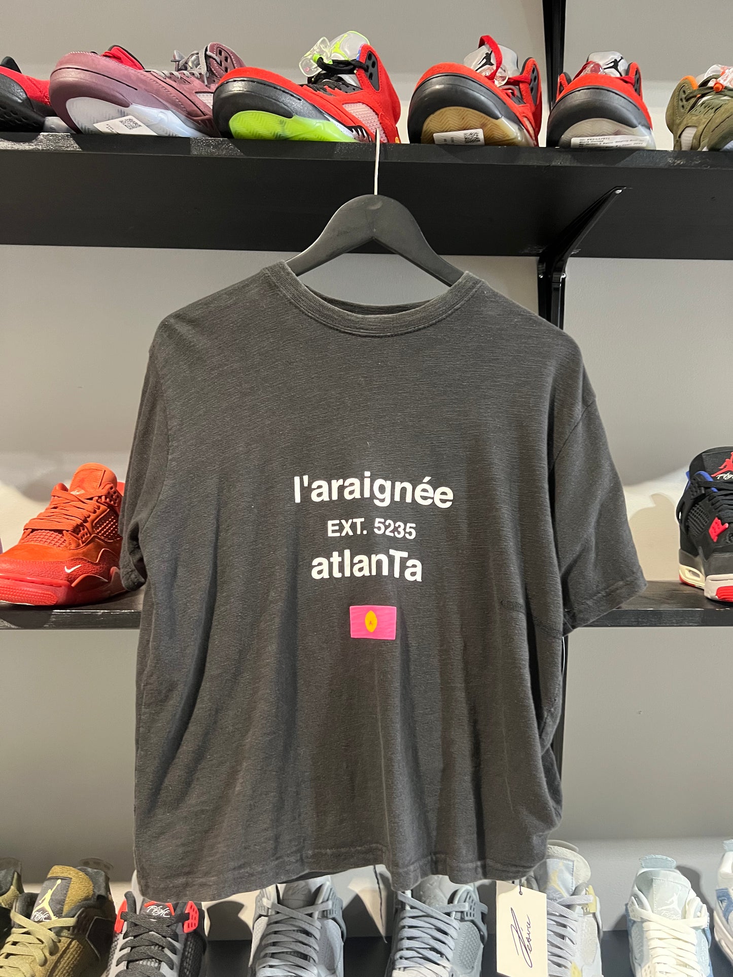 sp5der laraignee black tee