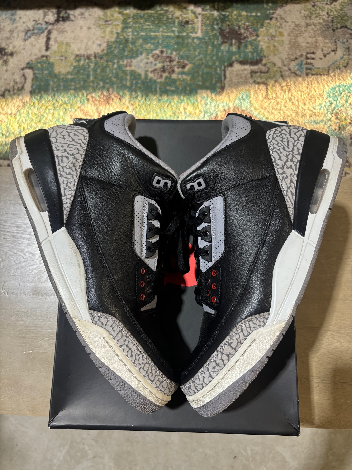 Jordan 3 Black Cement Used Sz 13