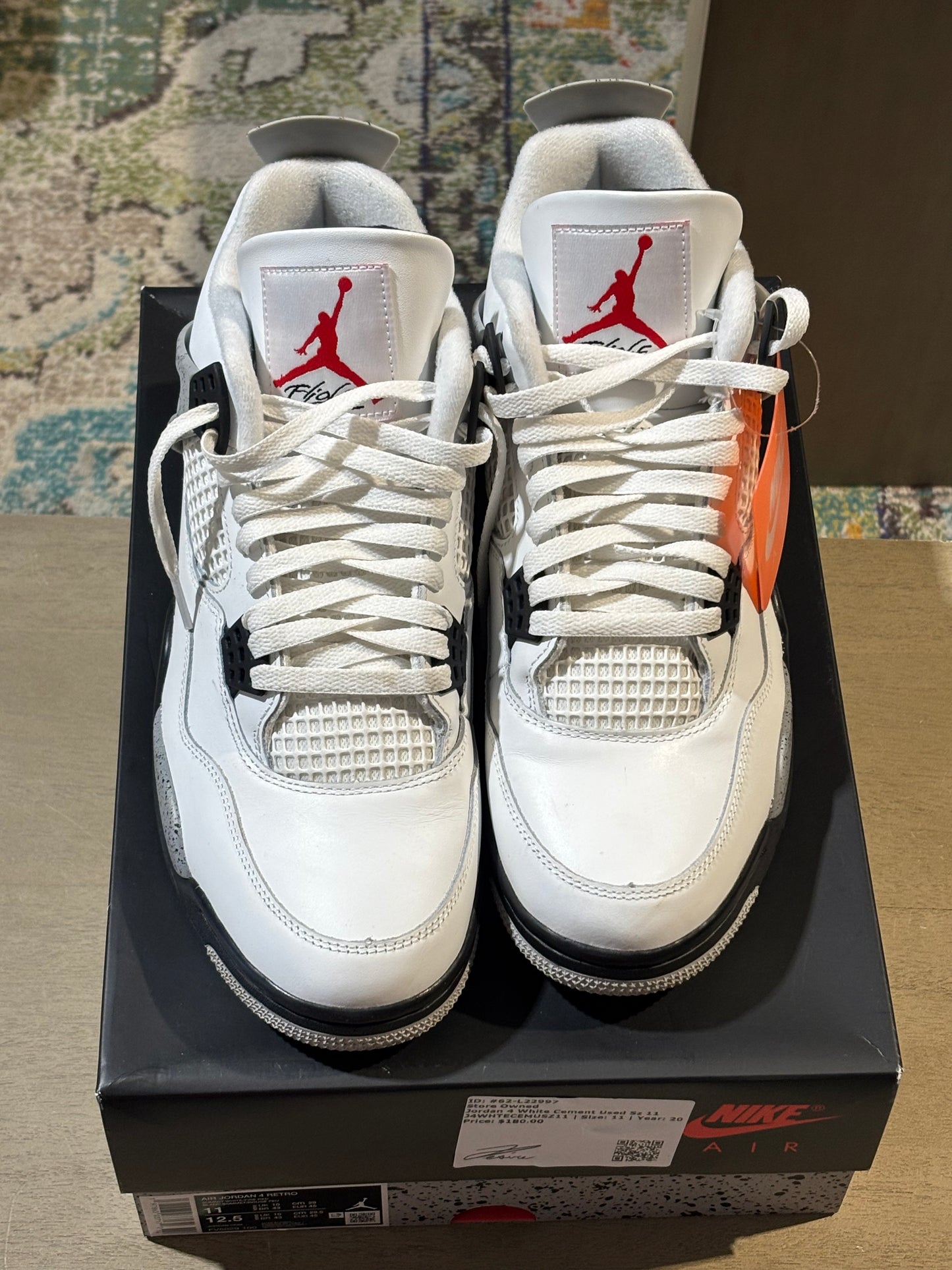 Jordan 4 White Cement Used Sz 11