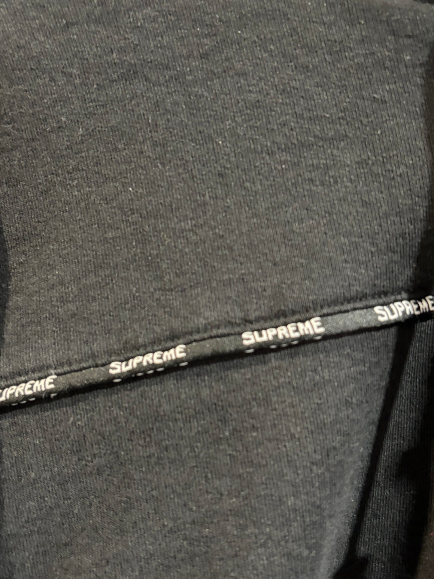 Supreme Black and White Little Spell out Zipup
