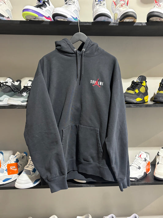 Jordan x Supreme Black Red Hoodie