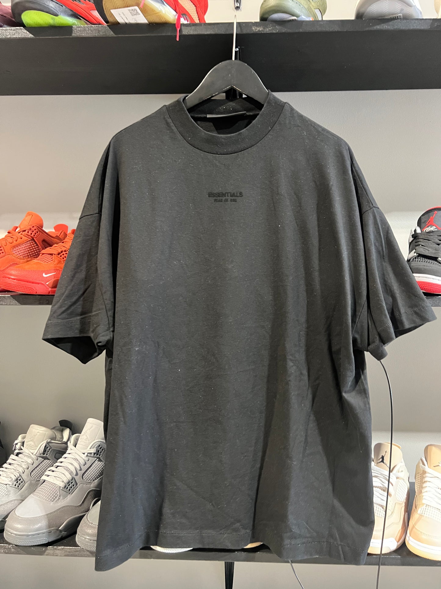 Essentials black small logo tee