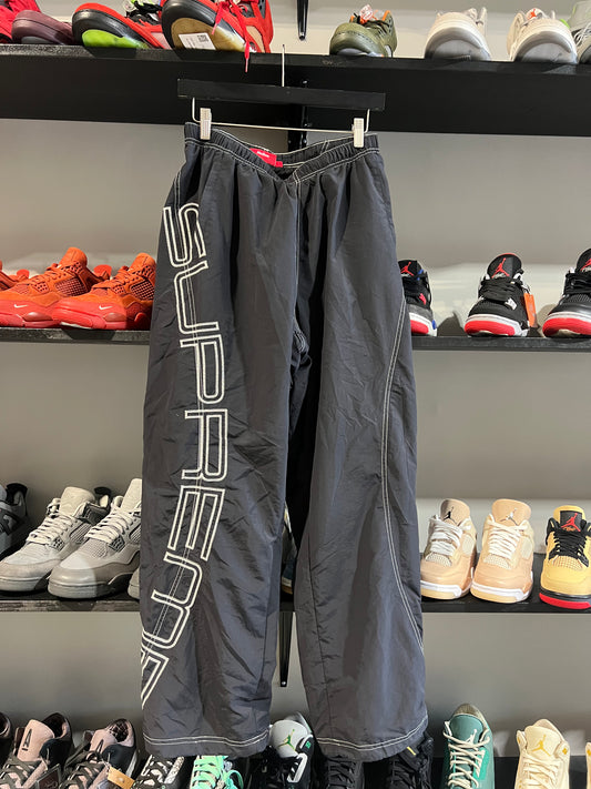 Supreme embroidered black and white track pants