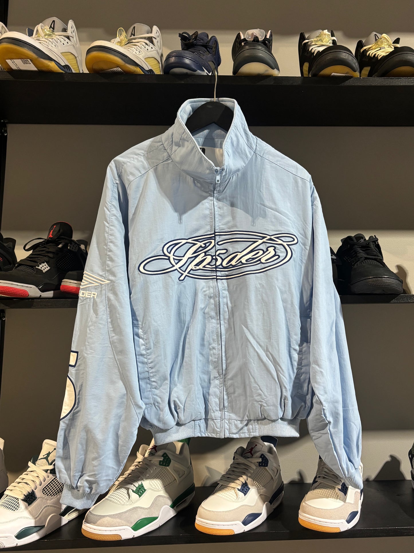 Sp5der Script Warm Up Blue Track Jacket