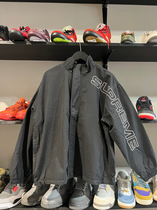 supreme embroidered ripstop track jacket black