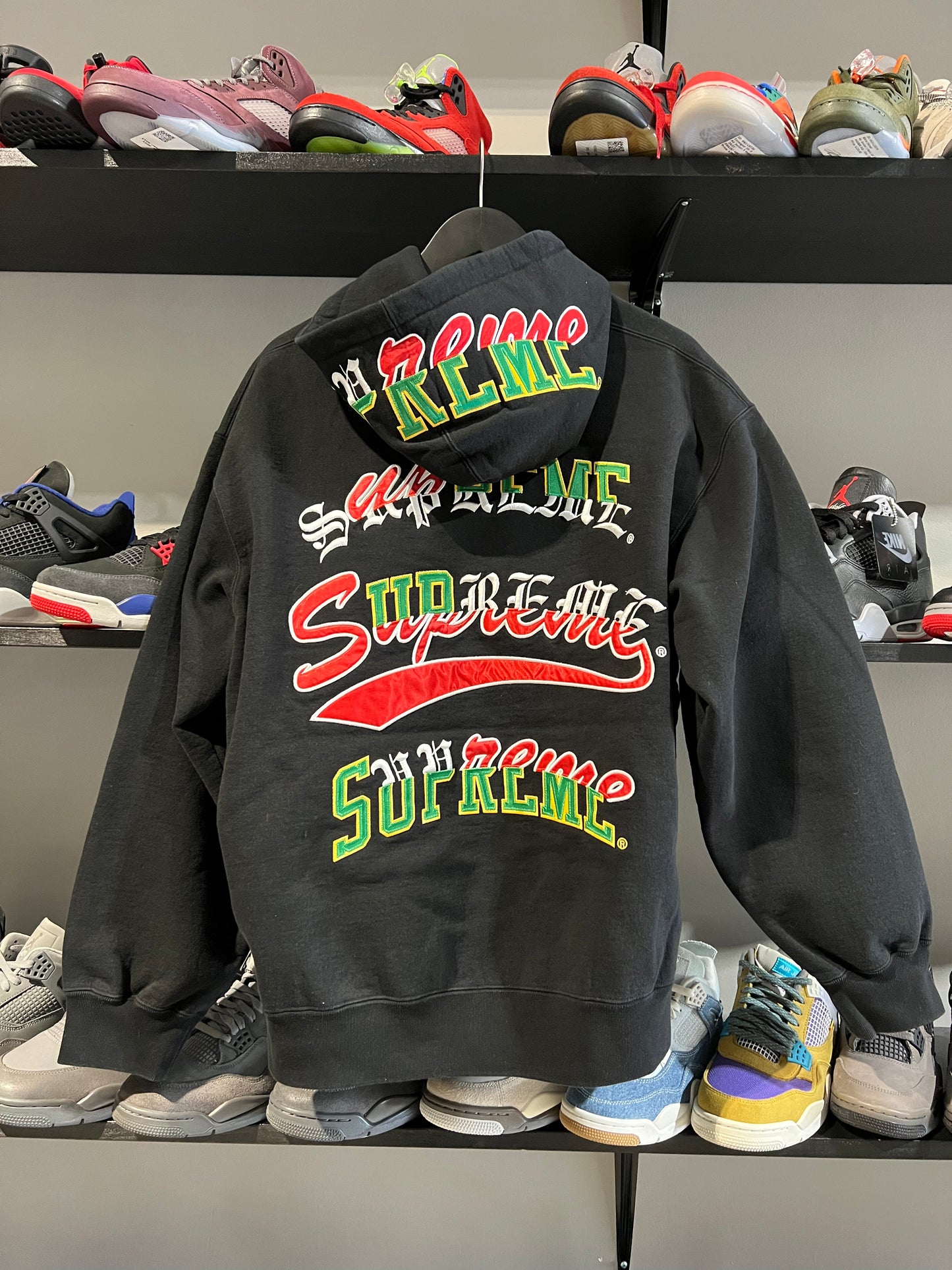 Supreme Multi Logo Black Hoodie