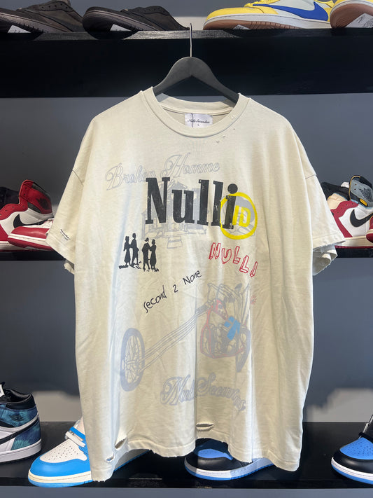 Broken homme scribble tee cream