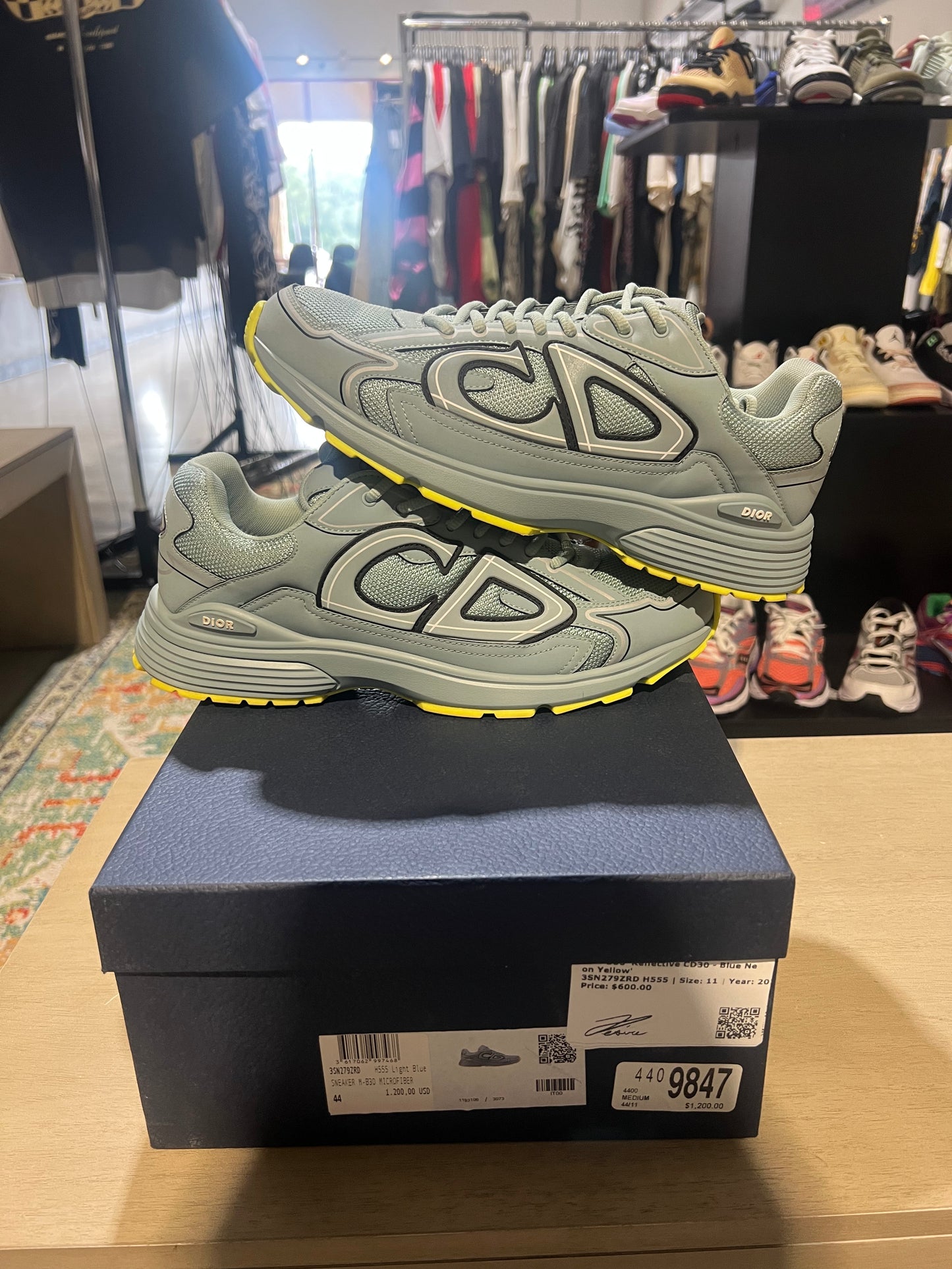 Dior B30 Reflective CD30 - Blue Neon Yellow Used