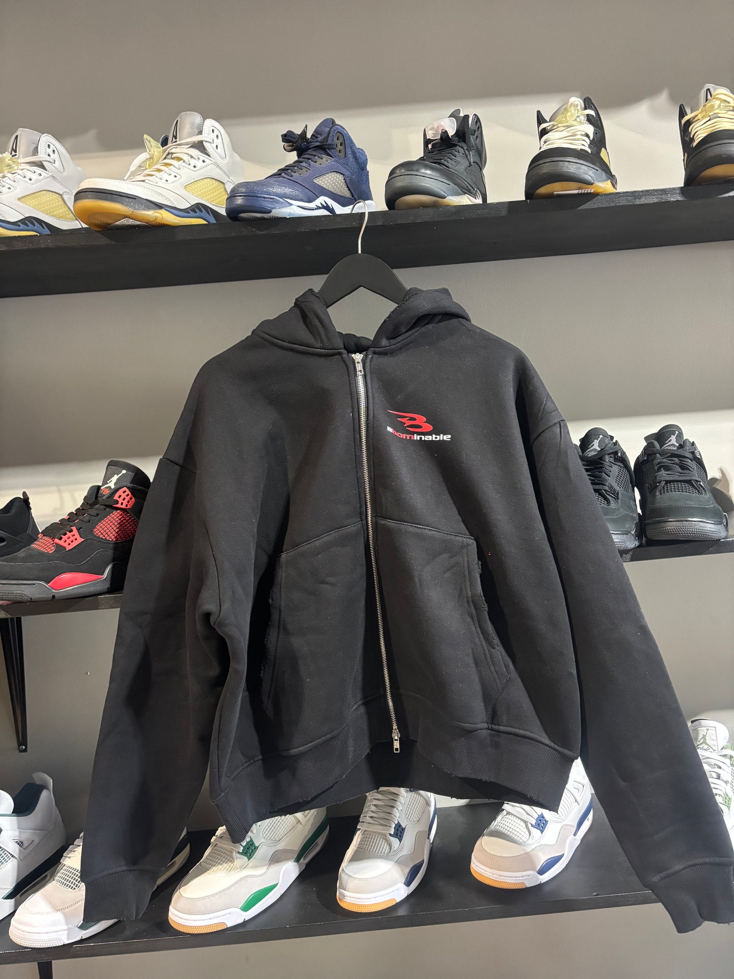 Abominable B Logo  Black Zip Up Jacket