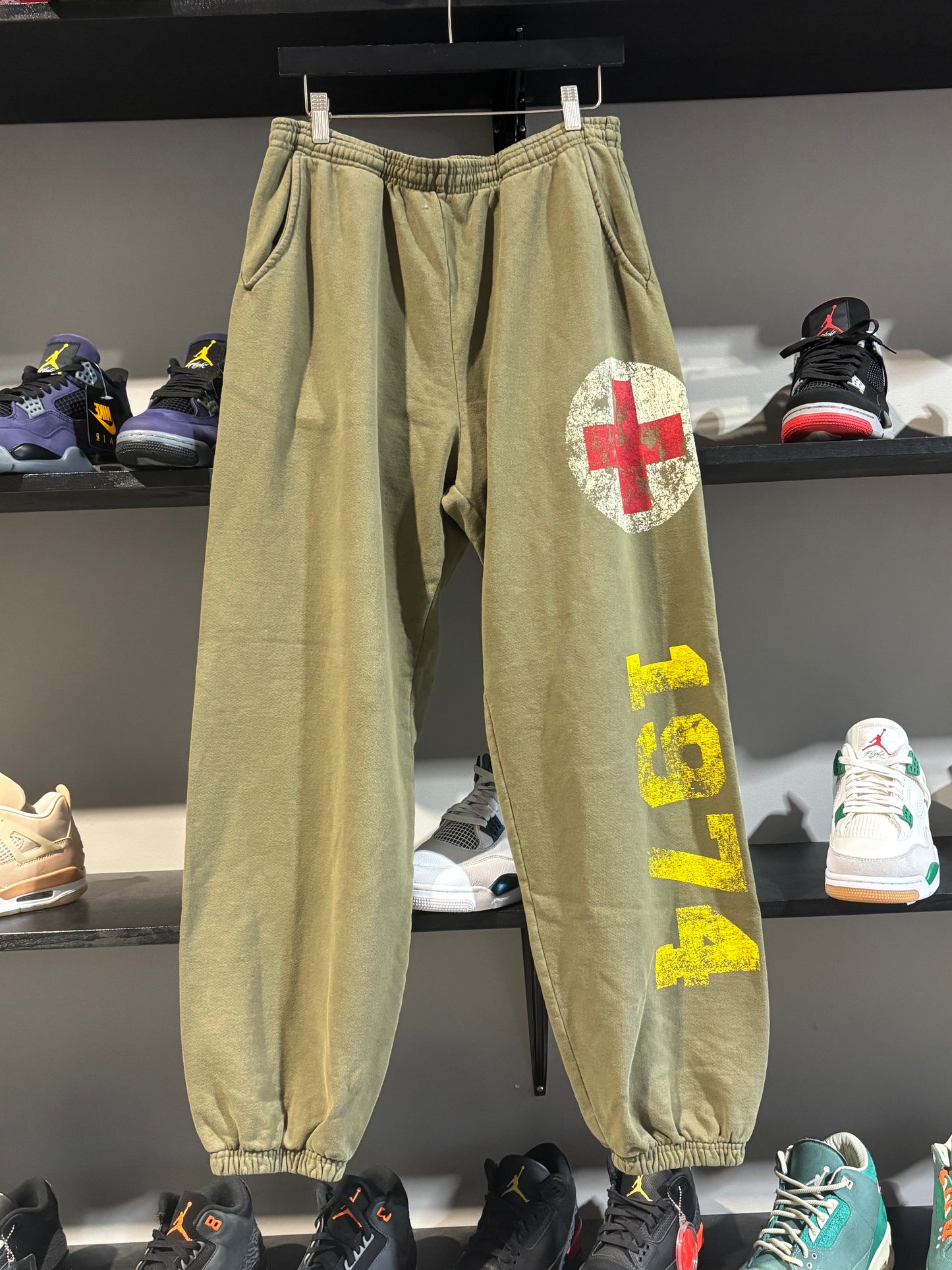 74 IS WAR Green AID Sweats