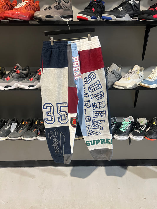Supreme Patchwork Navy Sweatpants
