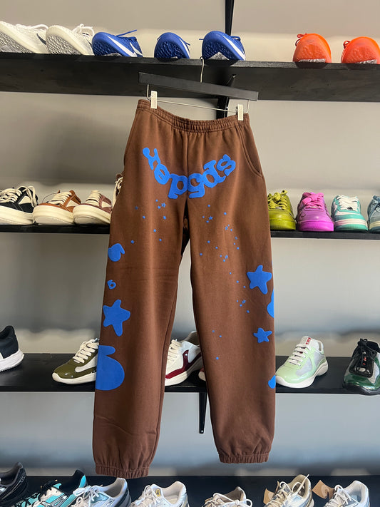Sp5der Beluga Brown/Blue Sweatpants