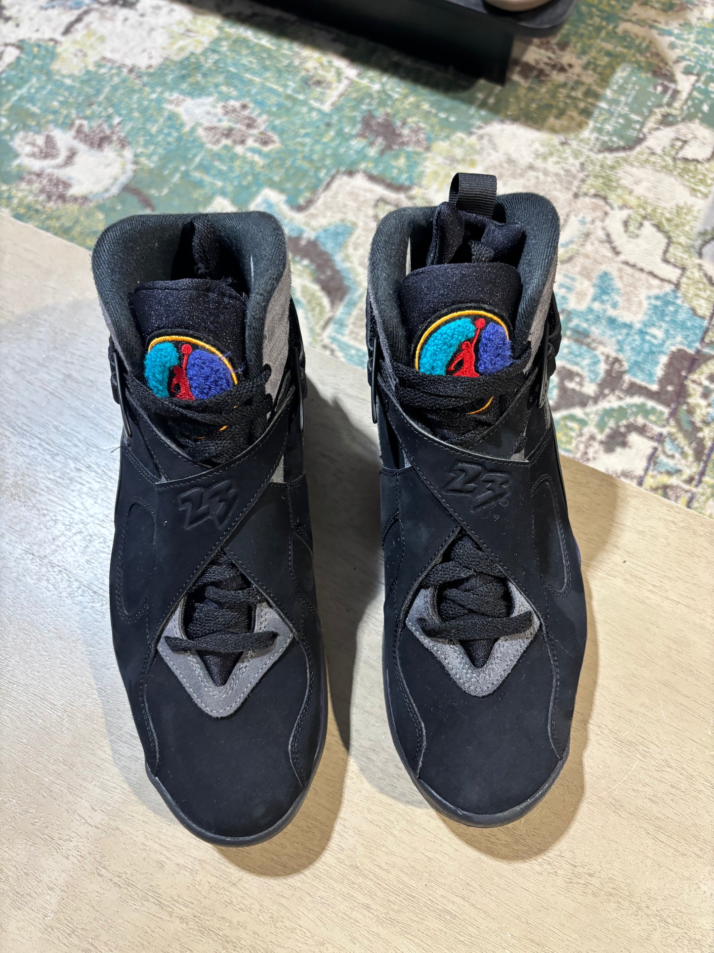 Jordan 8 aqua used NB Sz 9.5