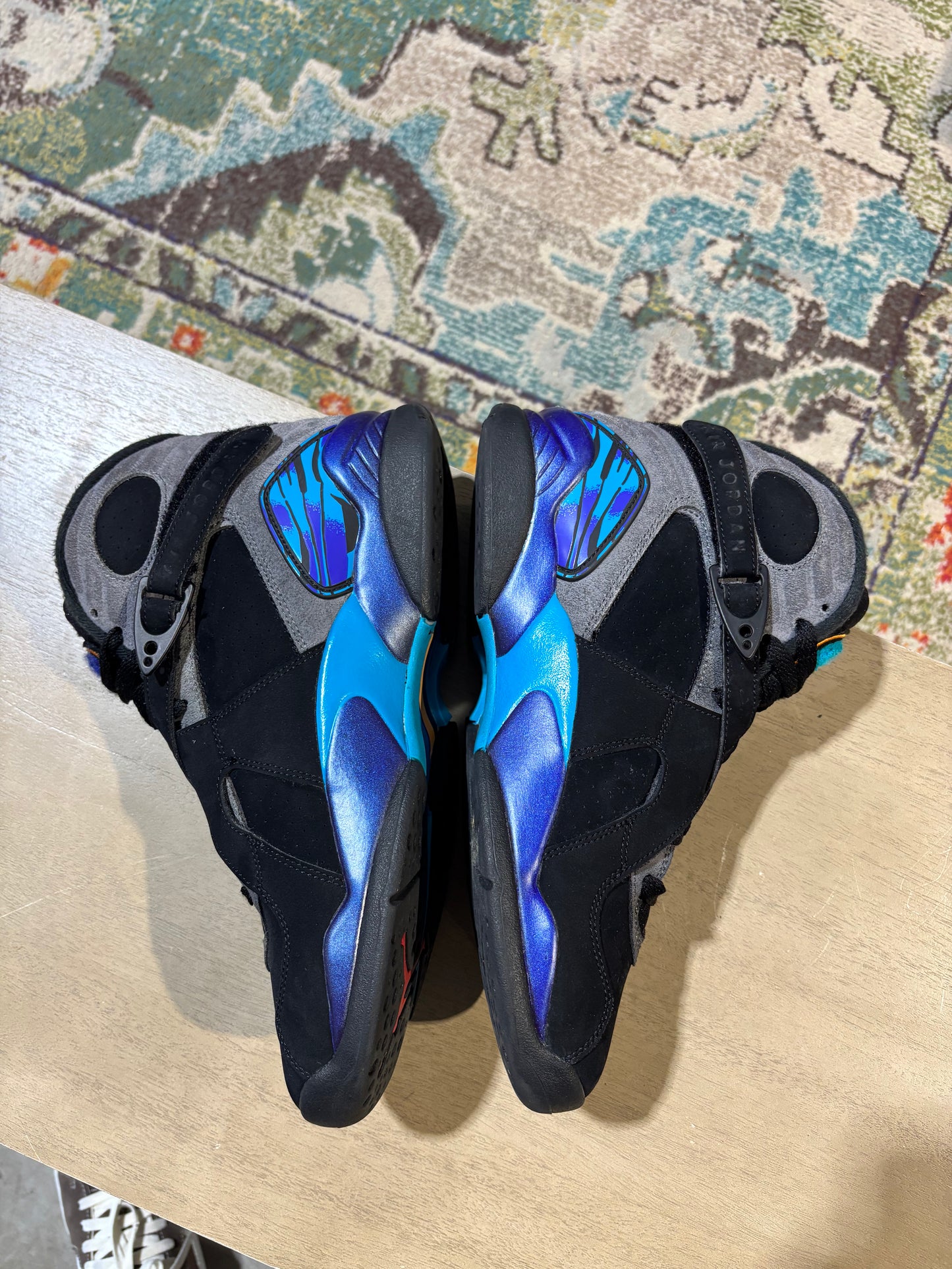 Jordan 8 aqua used NB Sz 9.5