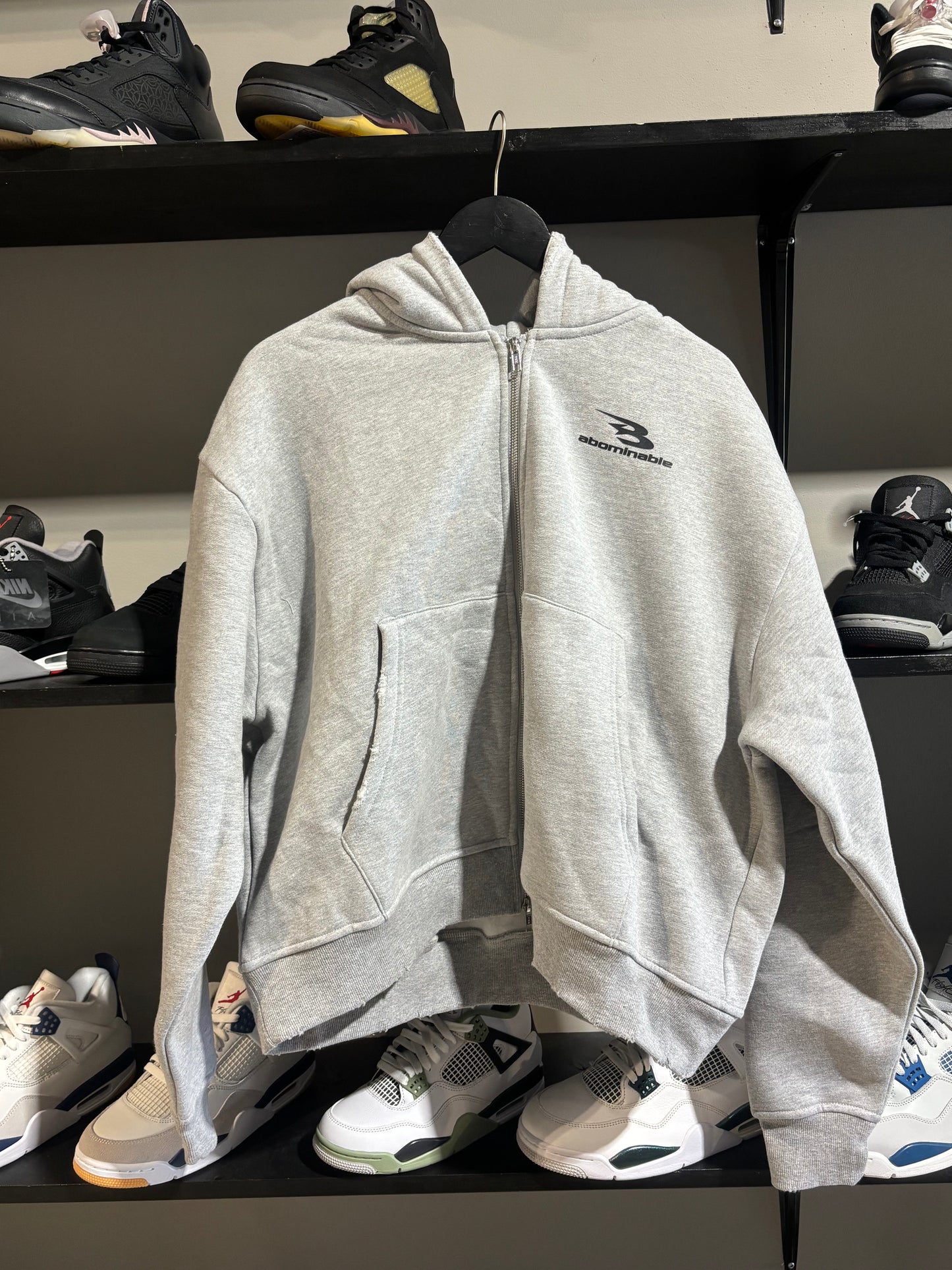 Abominable B Logo Grey Zip Up Jacket