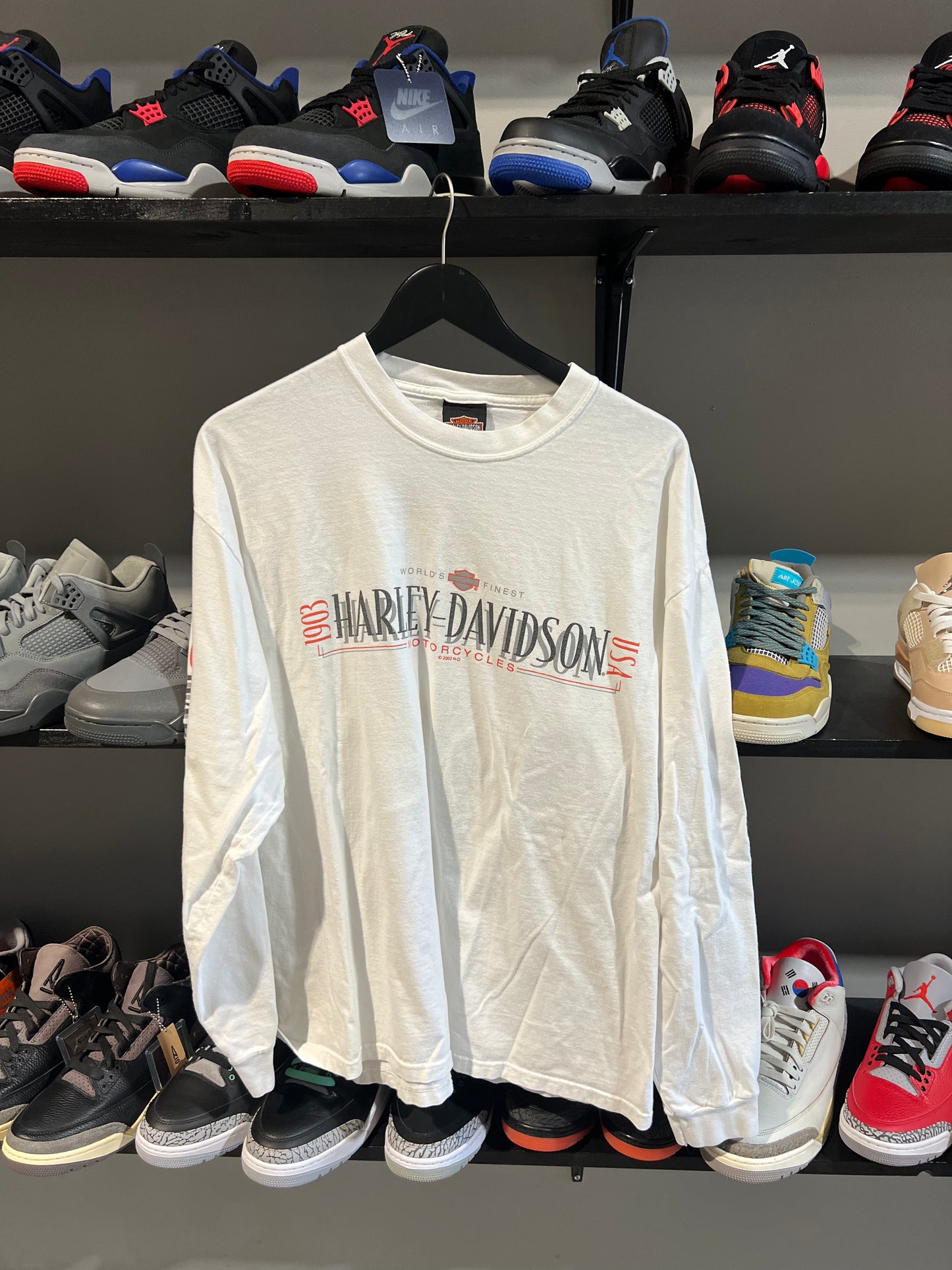 Vintage Harley Davidson white eagle l/s