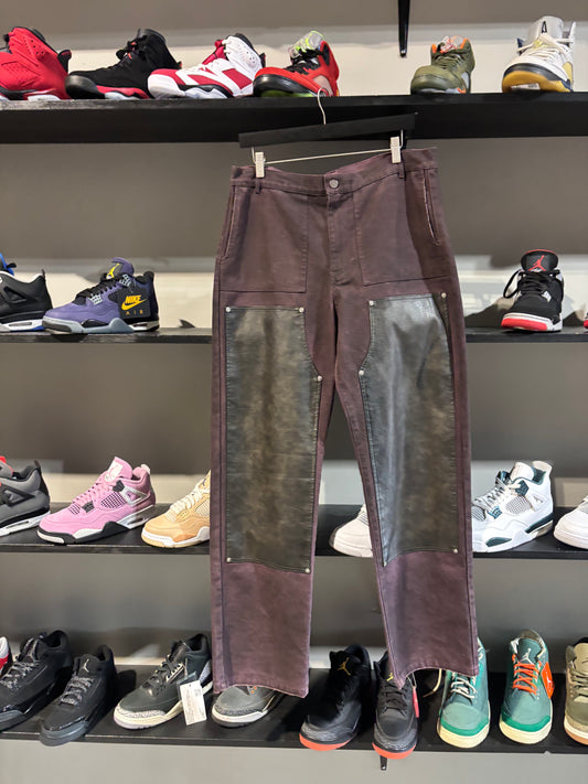 Double Knee Burgundy Pants