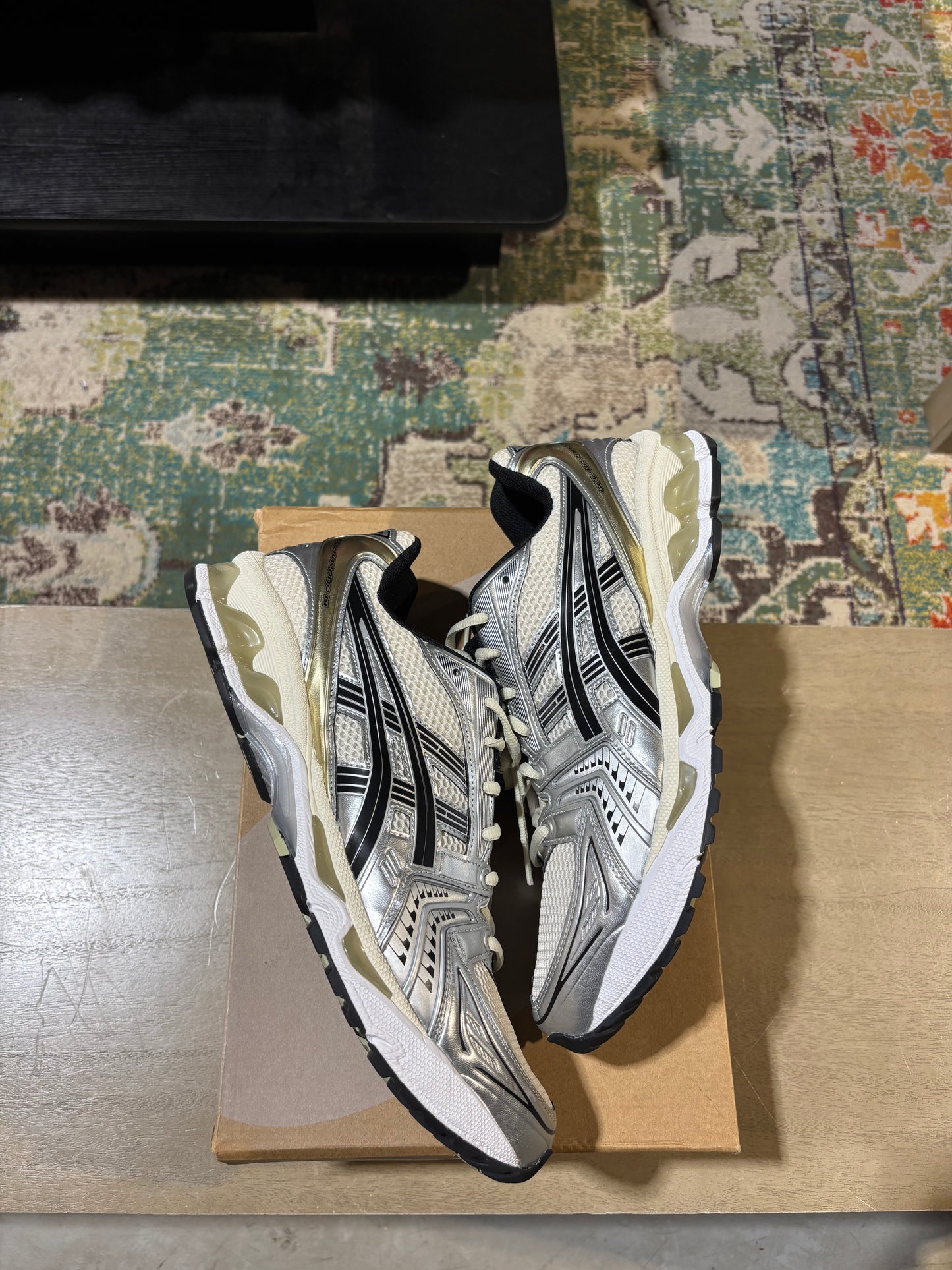 Asics Gel Kayano 14 Birch Pure Silver Used Sz 13