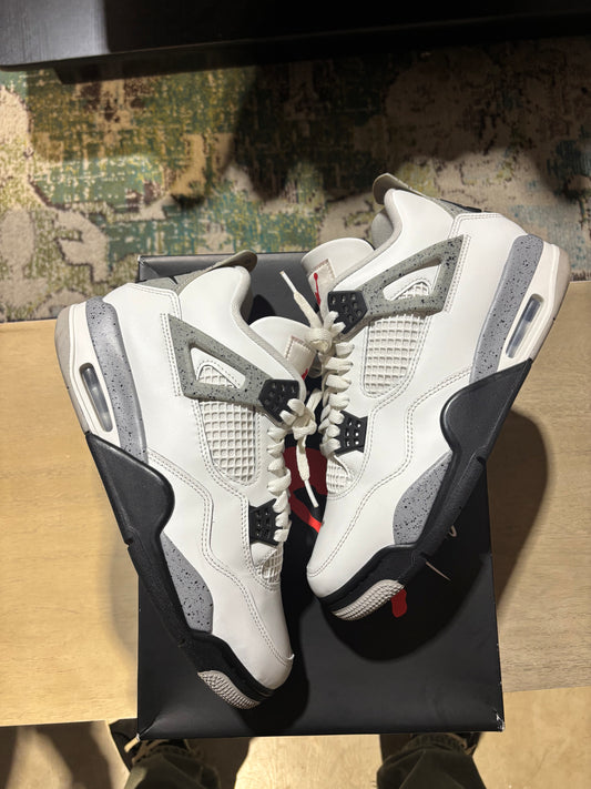 Jordan 4 White Cement Used Sz 9.5
