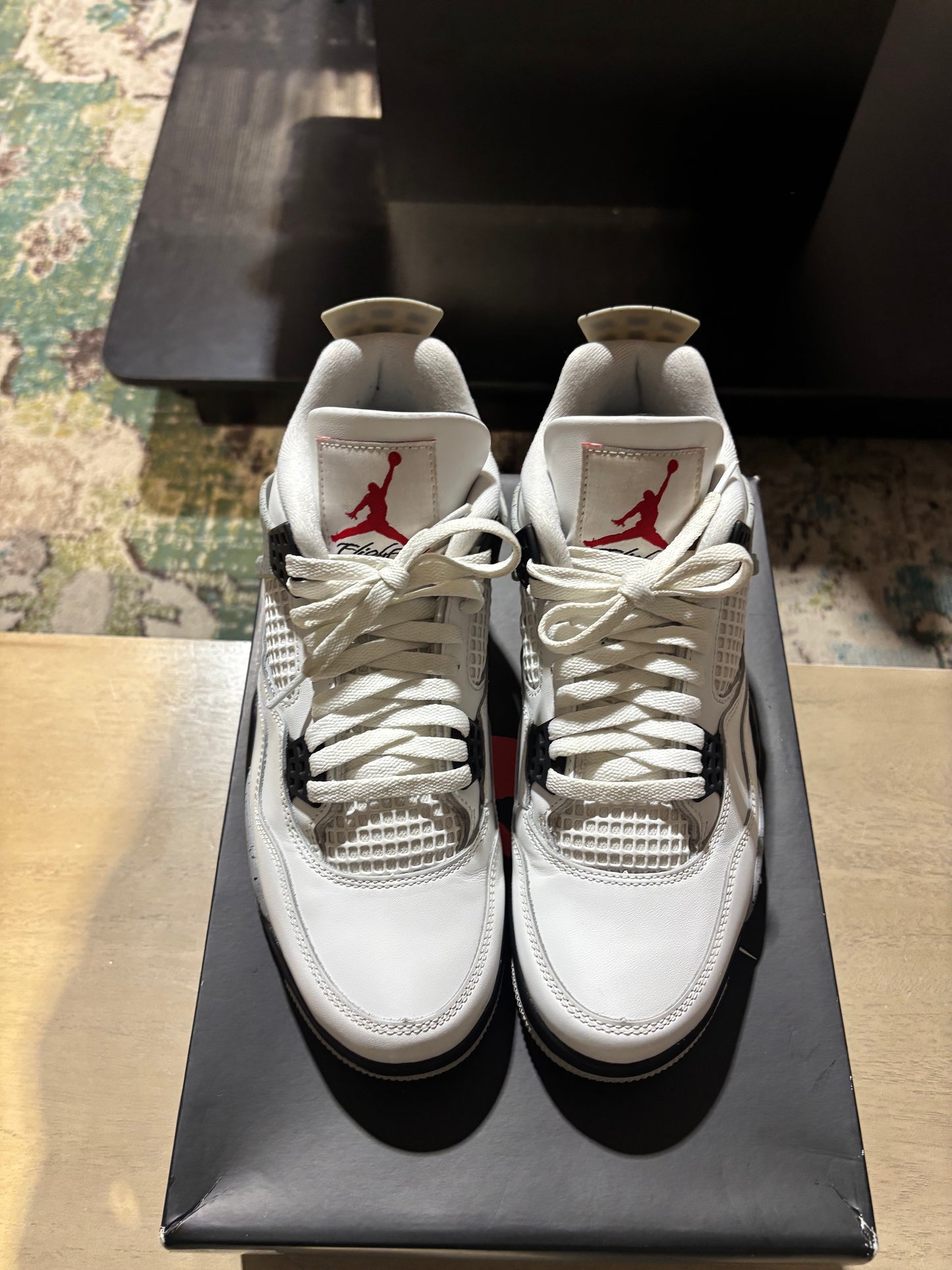 Jordan 4 White Cement Used Sz 9.5