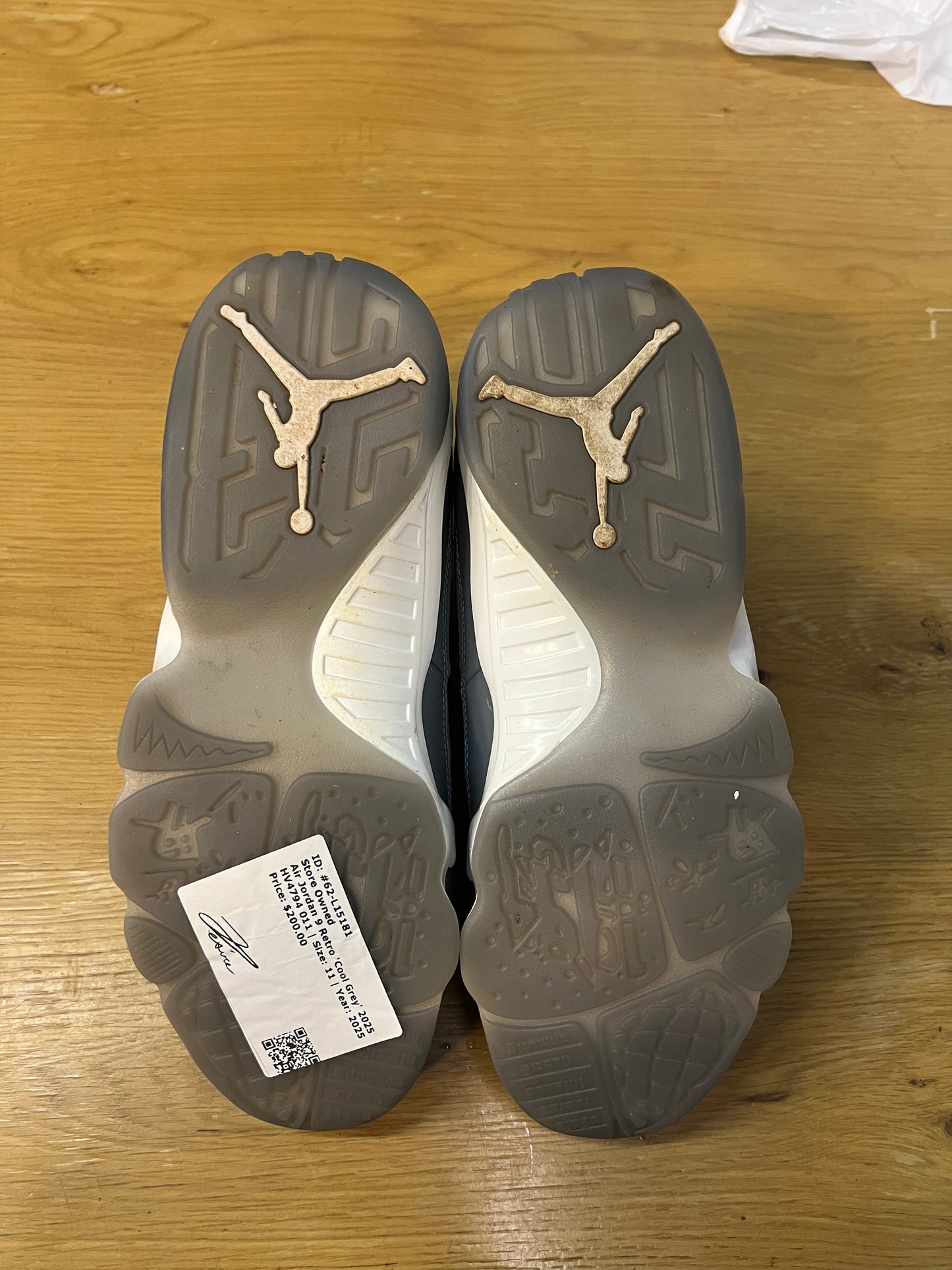 Jordan 9 Cool Grey sz 11 used