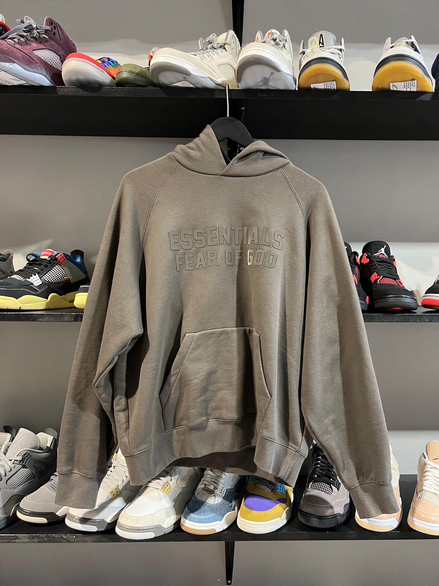 fog essentials off-black hoodie