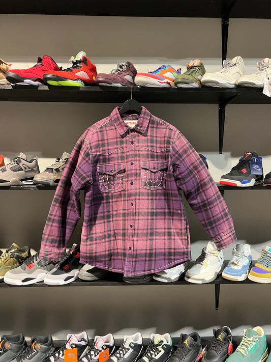 Padded true religion supreme flannel purple