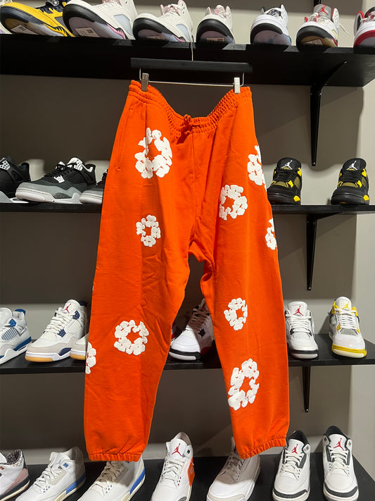 Denim tears orange sweatpants sz XXL