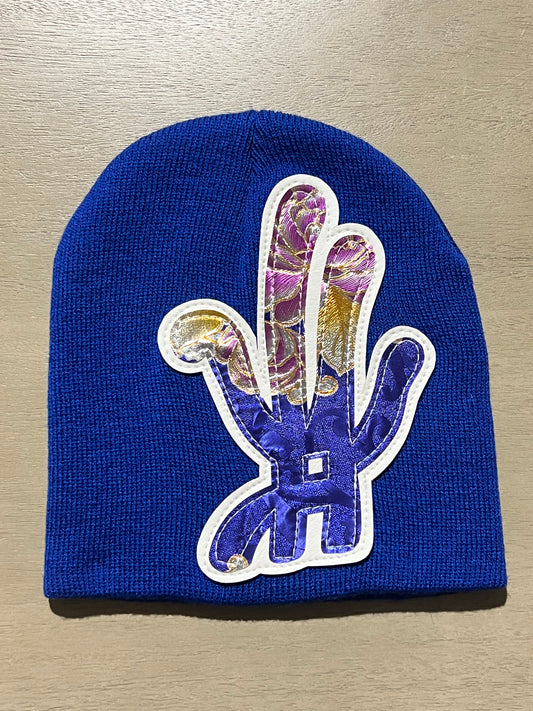 YKWYK Beanie Blue/White/Purple Reg