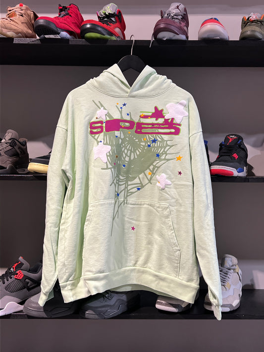Sp5der sp5 mint hoodie