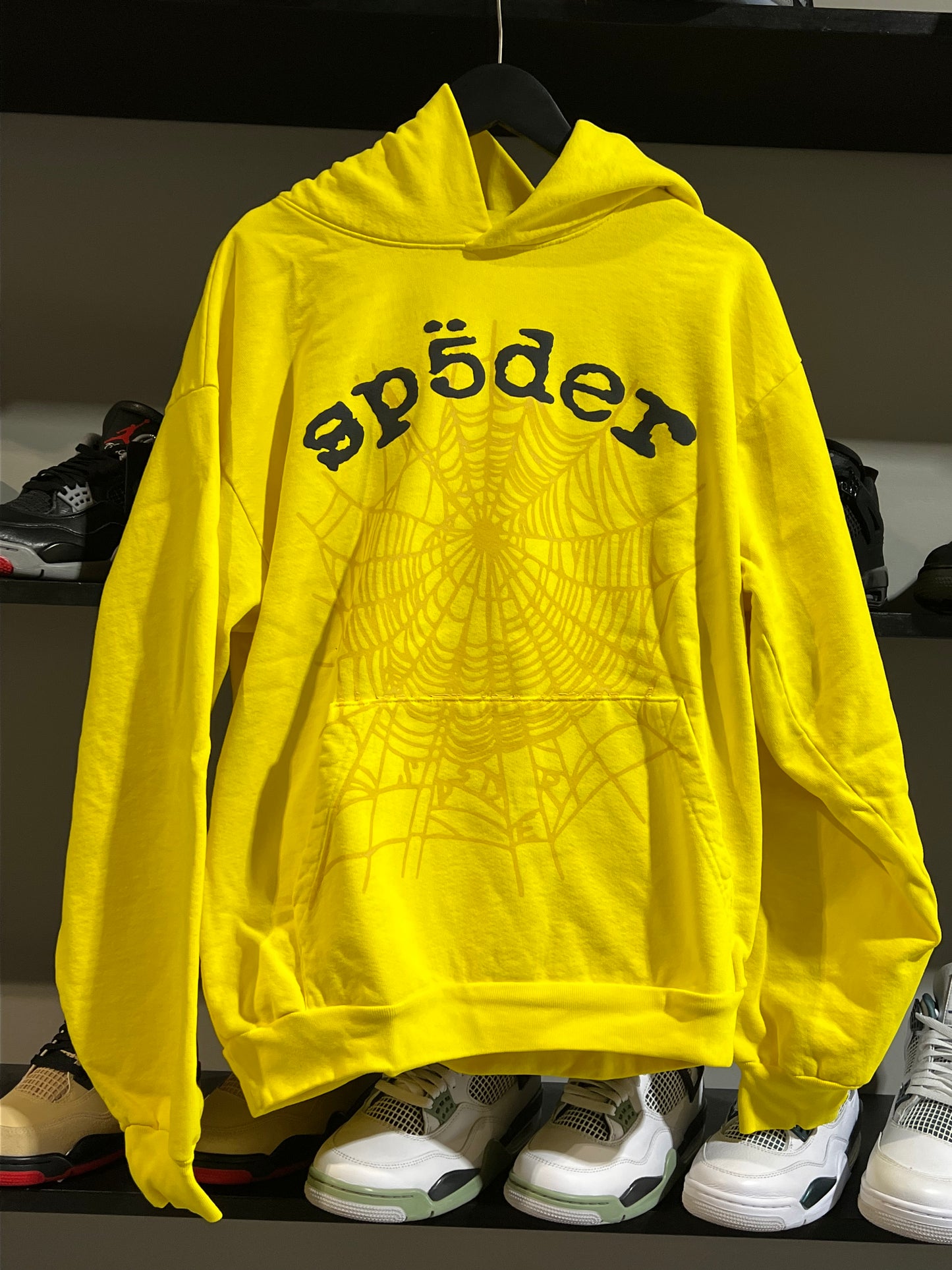 Sp5der yellow black legacy hoodie