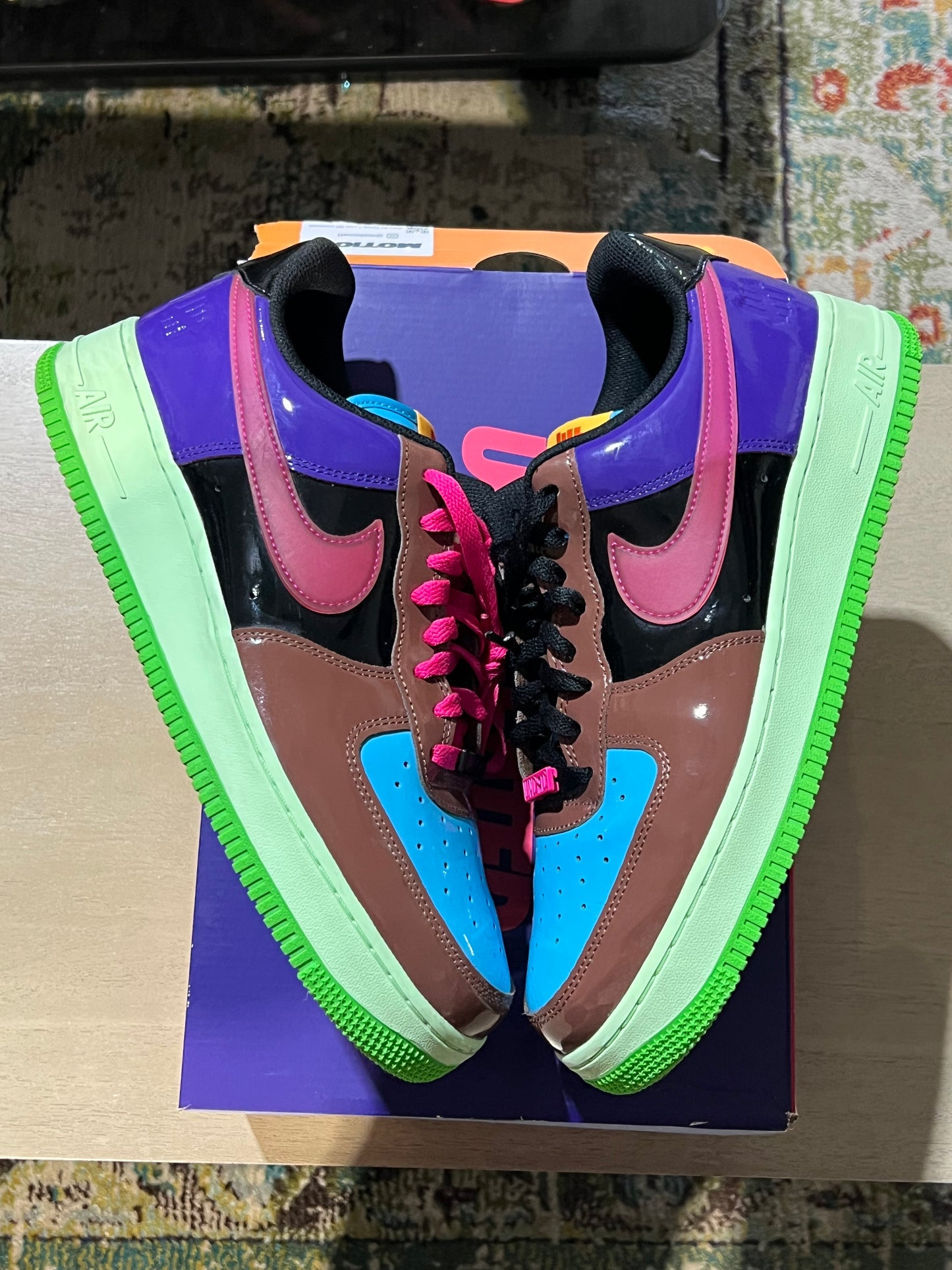 UNDEFEATED X AIR FORCE 1 LOW PINK PRIME Used sz 11