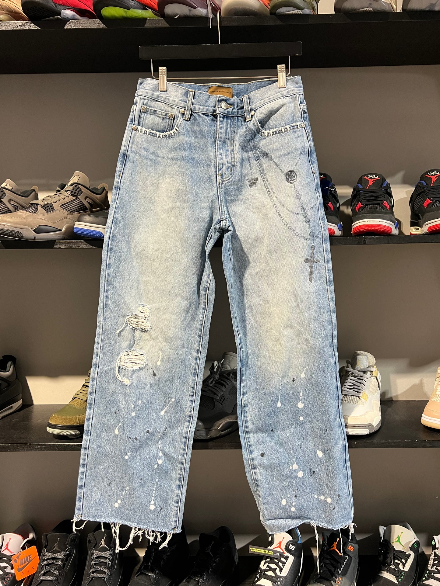 Birth Of A Royal Child Cross Chain Jeans