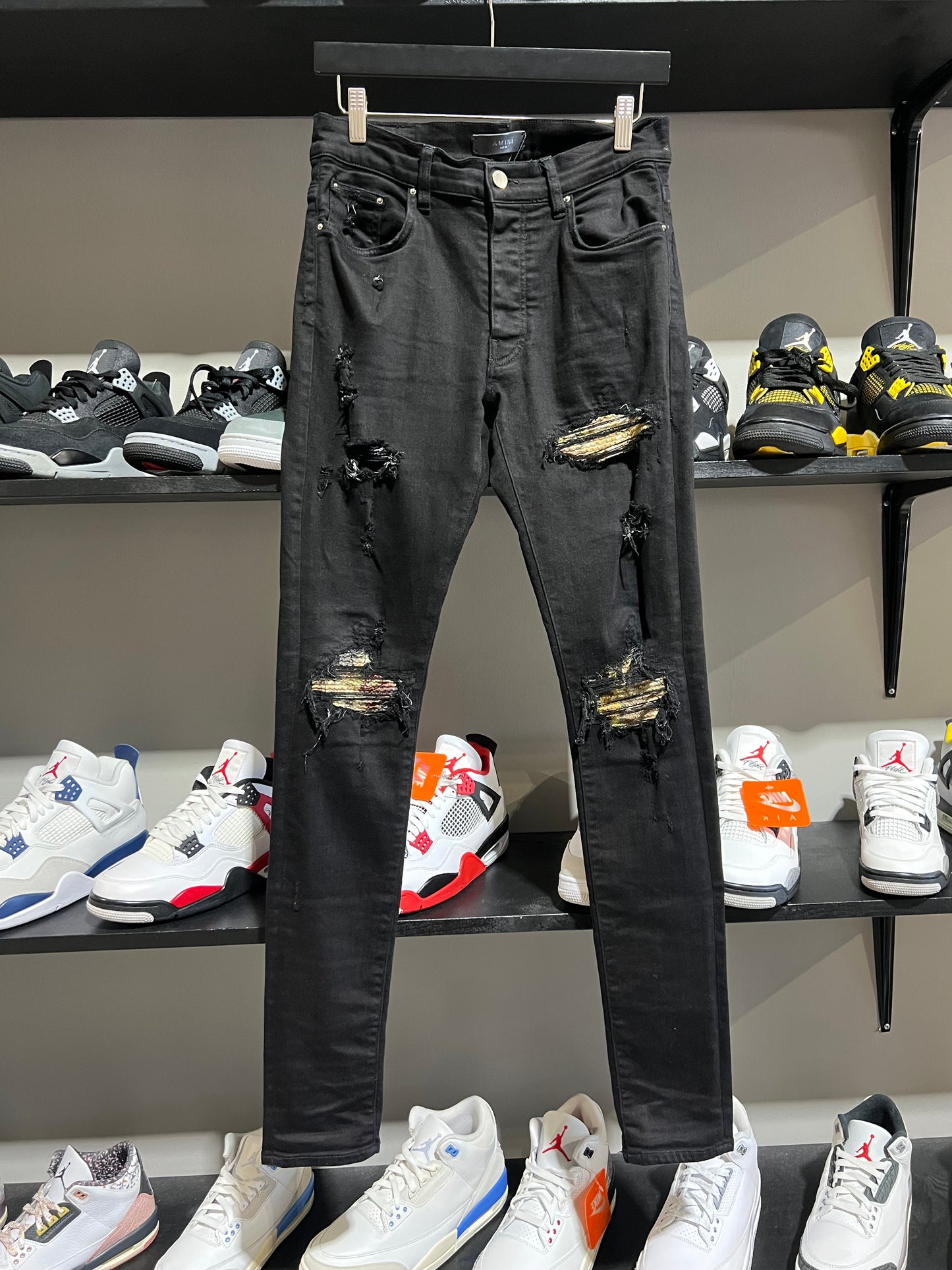 Amiri MX1 Black W Light Brown Patches