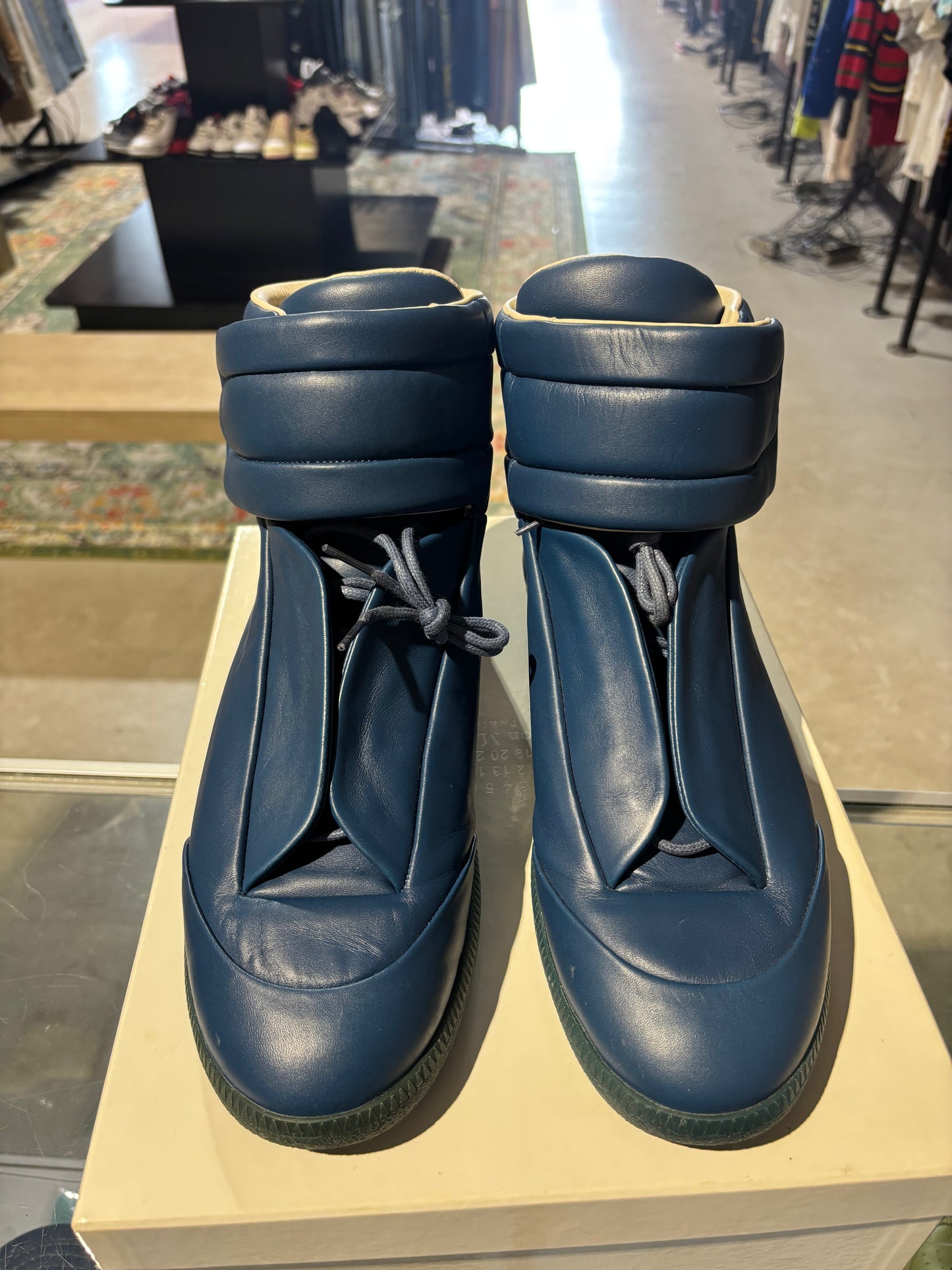 Maison margiela future high top blue used sz 14