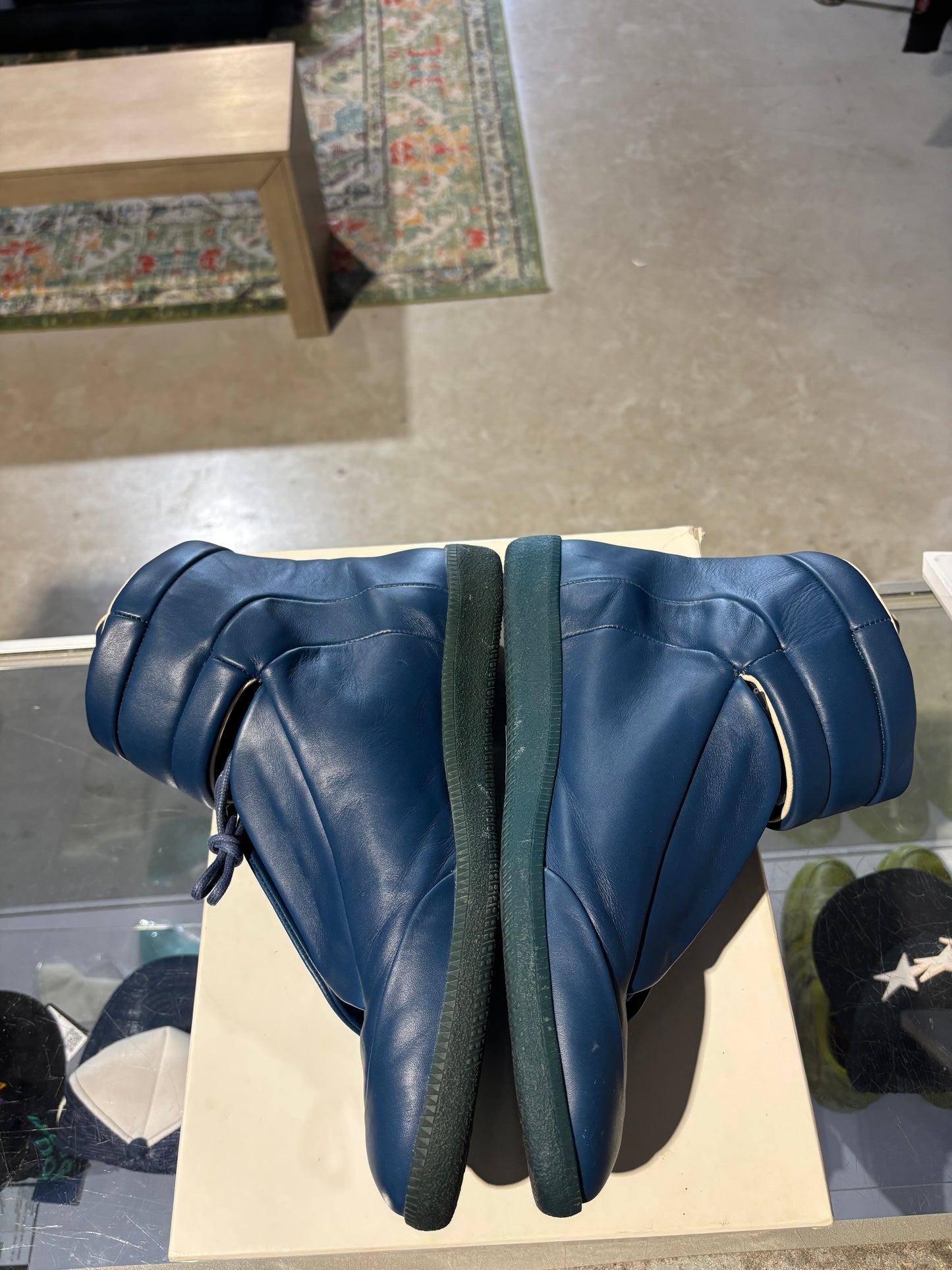 Maison margiela future high top blue used sz 14