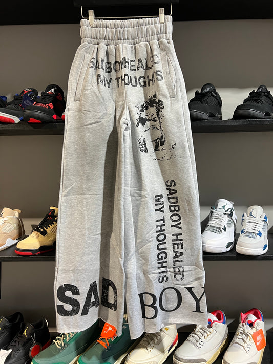 Sad boy Grey Thoughts Sweatpants