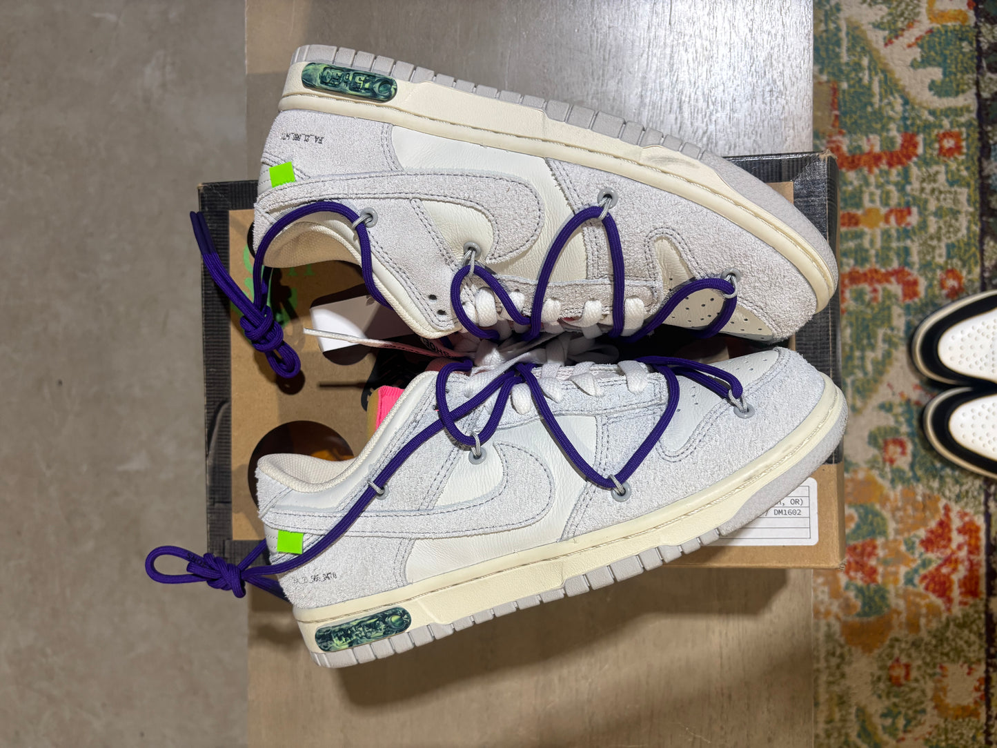 Nike dunk low off white lot 15 used sz 7